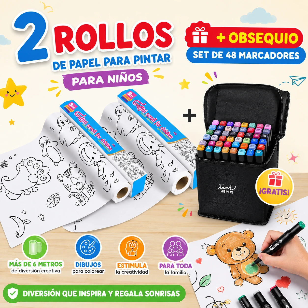 ADIÓS PANTALLAS🚫 | Papel para pintar + Obsequio GRATIS🎁