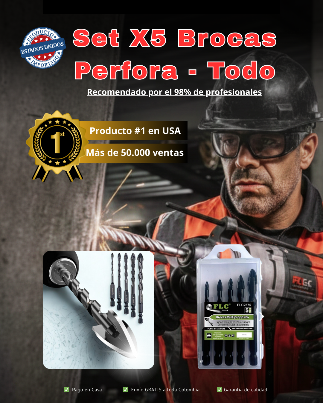 ¡GRAN LANZAMIENTO! | Set X5 Brocas Perfora-Todo
